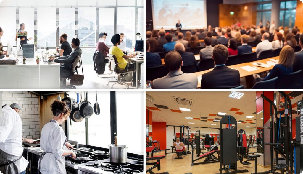 Indoor air quality monitoring use cases for offices schools gyms healthcare and industrial spaces